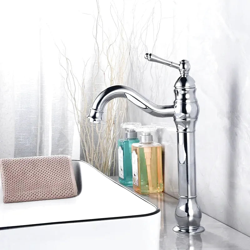 Robinet de Lavabo Antique Iba – Laiton Vieilli, Design Rétro Élégant