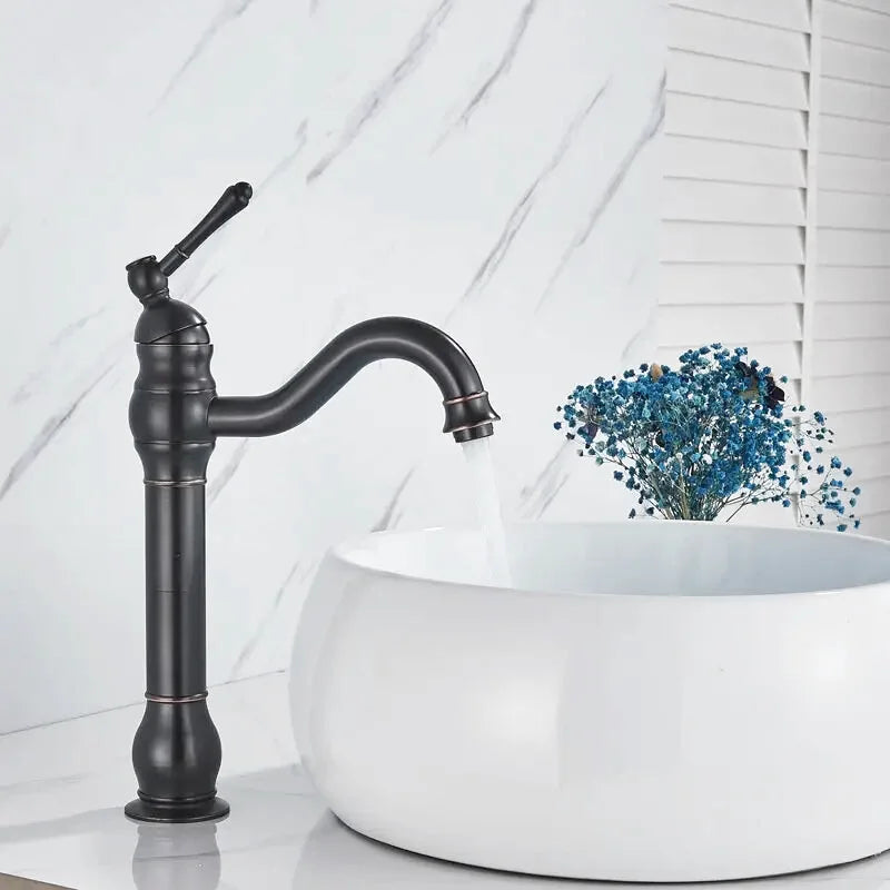 Robinet de Lavabo Antique Iba – Laiton Vieilli, Design Rétro Élégant
