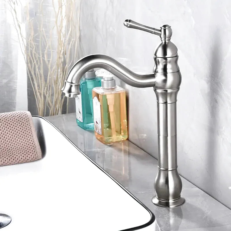 Robinet de Lavabo Antique Iba – Laiton Vieilli, Design Rétro Élégant