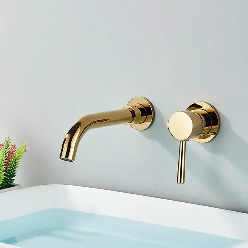 Robinet de Lavabo Ana – Laiton Massif, Design Minimaliste